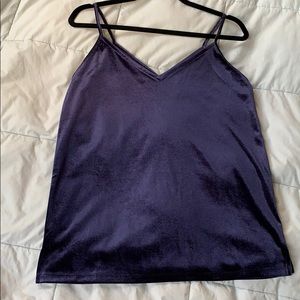 NEW! OLD NAVY BLUE VELVET tank top SMALL